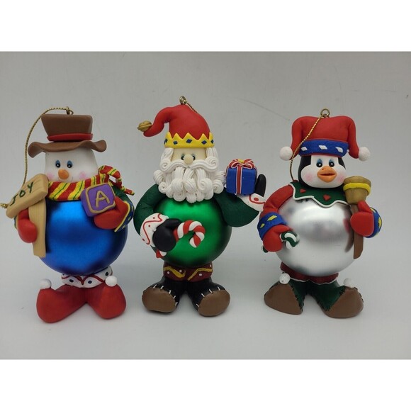 Lot 3 Special Times Collectible Gift Ornaments Penguin Snowman Santa New Boxed - Picture 1 of 15